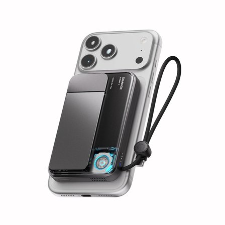 Sharge Icemag 3 Soğutucu Fanlı Standlı 10000 mAh Qi2 25W MagSafe Uyumlu Şeffaf Powerbank, Dahili Kablolu Hızlı Şarj Cihazı
