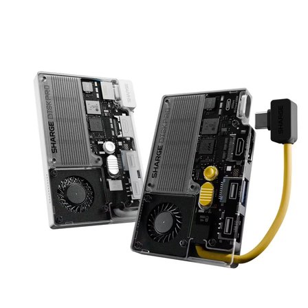 Sharge Disk Pro 1TB Dahili NVMe SSD’li Aktif Soğutmalı 5’i 1 Arada USB-C Çok Portlu Hub, 10Gbps Taşınabilir SSD, HDMI 2.1 ve USB-A Destekli