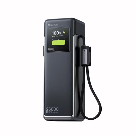 Sharge Hypertower 170W 25000 mAh Dahili Kablolu Akıllı Ekranlı Powerbank Taşınabilir Hızlı Şarj Cihazı