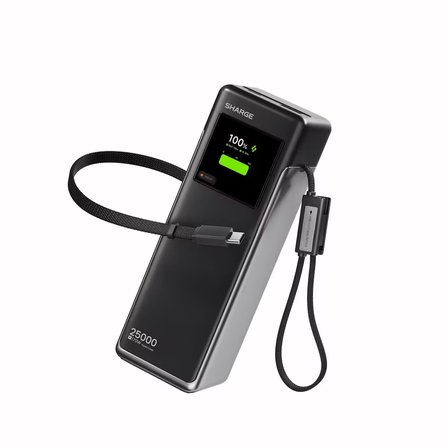 Sharge Hypertower 170W 25000 mAh Dahili Kablolu Akıllı Ekranlı Powerbank Taşınabilir Hızlı Şarj Cihazı