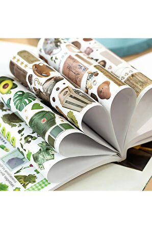 Schubert Rose Temalı 50 Sayfa Sticker Defteri • Scrapbooking • Bullet Journal (GGK-DAH148)