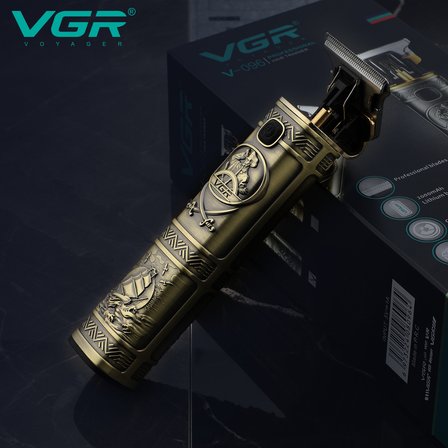 V-096 Profesyonel T-Blade Saç Sakal Kesme Makinesi 2000 mAh Şarjlı Kablosuz Erkek Tıraş Makinesi
