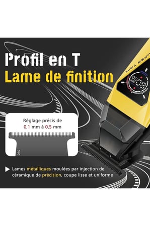 Tıraş Makinesi Seti | V-877 S3 - Profesyonel 3'lü 9000 RPM DLC Bıçak - Sarı