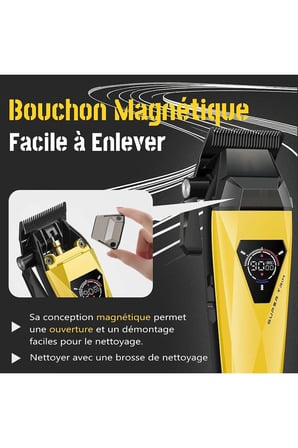 Tıraş Makinesi Seti | V-877 S3 - Profesyonel 3'lü 9000 RPM DLC Bıçak - Sarı