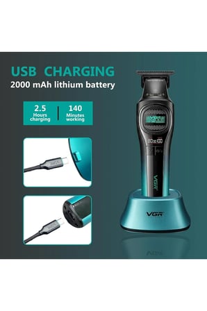 Şarjlı Tıraş Makinesi | V-888T - 8000 RPM BLDC Motor DLC T Bıçak - Yeşil