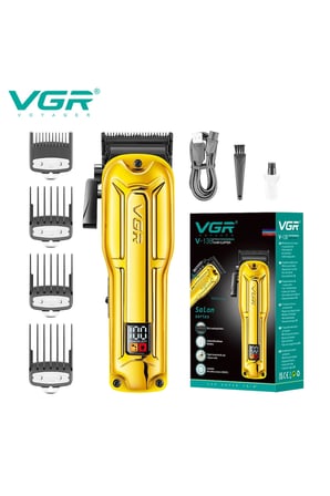 Saç Sakal Tıraş Makinesi Seti Metal Clipper Trimmer Gold | V-138 & V-290