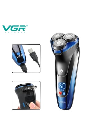 Tıraş Makinesi V-290 & V-387 - 2'li Berber Seti Turbo T-Bıçak Trimmer Çift Folyo Shaver