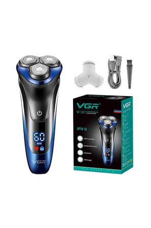 Tıraş Makinesi V-290 & V-387 - 2'li Berber Seti Turbo T-Bıçak Trimmer Çift Folyo Shaver