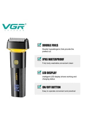 Tıraş Makinesi V-071 & V-355 - 7000 RPM T-Bıçak Trimmer IPX6 Folyo - 2'li Berber Seti