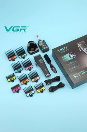 V-880C Profesyonel Saç Kesme Makinesi 7200 RPM – Seramik & MIM Çelik Bıçaklı Şarjlı Tıraş Makinesi (10 Taraklı) - Clipper