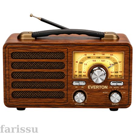 EVERTON  Nostaljik Retro Tasarım Bluetooth Hoparlör ve Radyo RT-755 (YEDEK PİLİ)