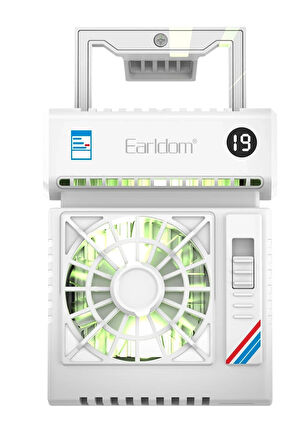 Earldom F23 Dijital Göstergeli RGB Radyatör Telefon Soğutucu Fan – Clip-On, Oyun & Canlı Yayın İçin