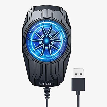 Earldom F17 Radyatör Telefon Soğutucu Fan - Siyah