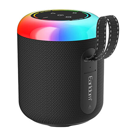Earldom A38 RGB Işıklı Süper Bass BT 5.3 Kablosuz Hoparlör - Siyah