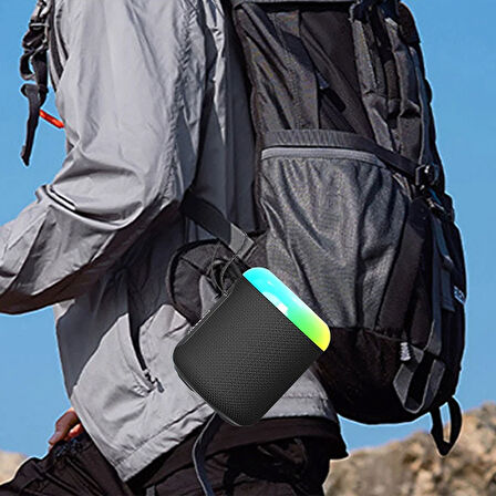 Earldom A38 RGB Işıklı Süper Bass BT 5.3 Kablosuz Hoparlör - Siyah
