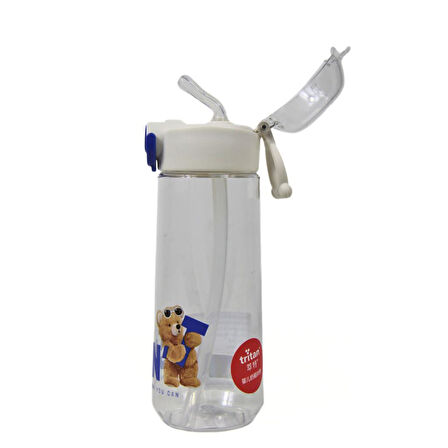 Dodge DL-24628 620ml Pipetli Beyaz Tritan Matara