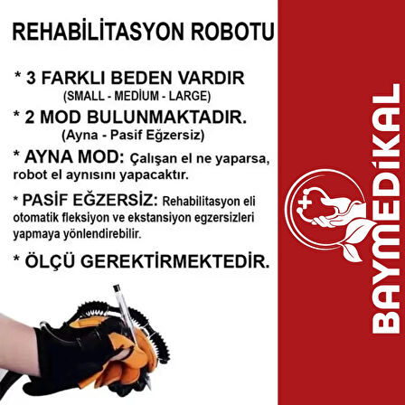 Syrebo Çocuk El Rehabilitasyon Robotu | Parmak Eklem Disfonksiyonu Tedavisi ve Ayna Terapi C10 Sol