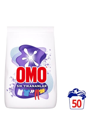 Omo Toz Çamaşır Deterjanı Sık Yıkananlar Beyaz Ve Renkliler İçin 7.5 KG X 2 Adet