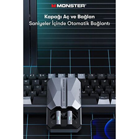 Monster Airmars XKT11 Gaming Bluetooth Kulaklık Mavi