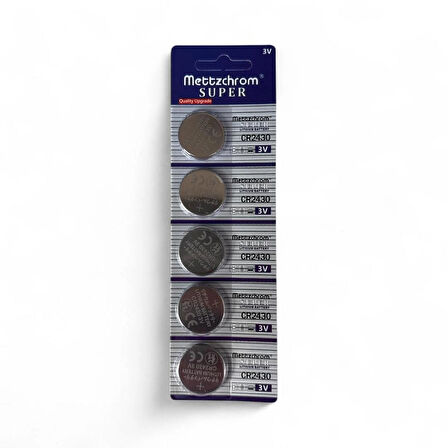 Mettzchrom CR2430-C5 3V Lityum Düğme Pil 5'li Paket