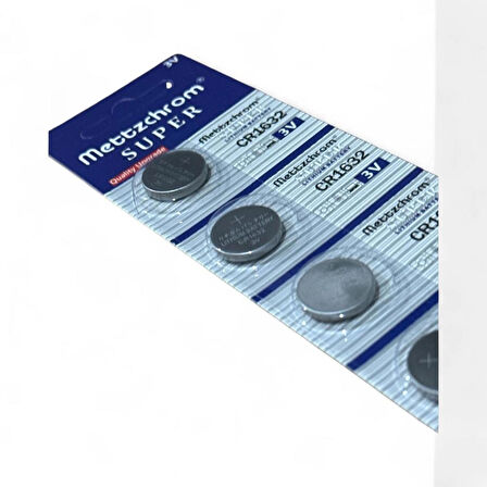 Mettzchrom Süper CR1632 3V Lityum Düğme Pil 5'li Paket