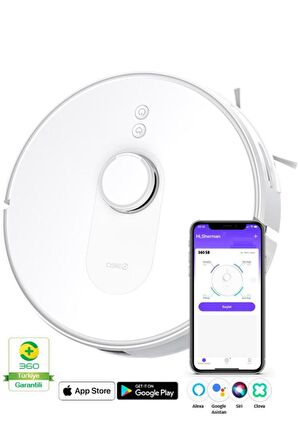 360 Botslab Vacuum Robot Süpürge S8 Beyaz