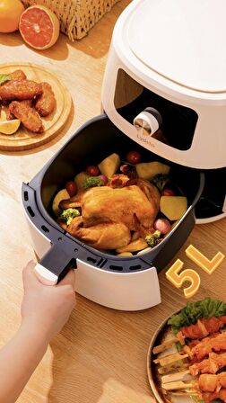 Lydsto Airfryer 5L XXL 5 lt Yağsız Airfryer Kırmızı