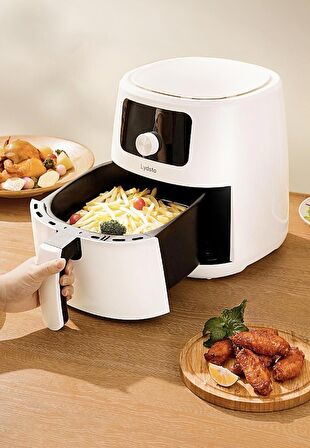 Lydsto Airfryer 5L XXL 5 lt Yağsız Airfryer Kırmızı