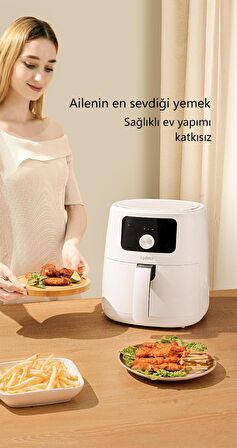 Lydsto Airfryer 5 L XXL 5 lt Yağsız Airfryer Siyah