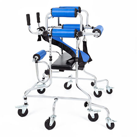 Comfort Plus Çocuk Yürüteci | Frenli 8 Tekerlekli, Ayarlanabilir Yükseklikli, Paslanmaz Gövde KY-914C