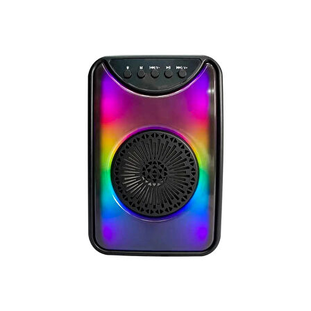 DVIP Q11 Taşınabilir Bluetooth 5.2 Hoparlör FM Radio, USB, TF SD, RGB Light Show Siyah