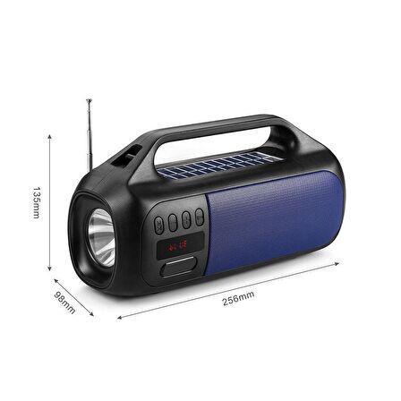 Concord YGA79 Solar Güneş Enerji FM Radyo Fenerli Bluetooth Hoparlör