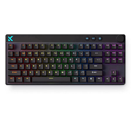 MCHOSE Mix 87 Siyah %80 Lightning Manyetik Switch 8K Hz Hall Effect RGB Hotswap Mekanik Gaming Klavye (MC-Mix87-1)