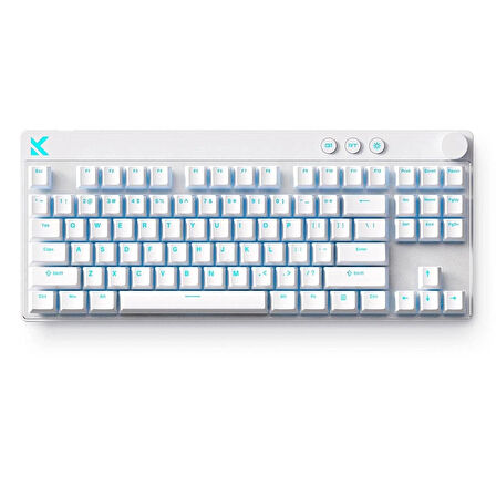 MCHOSE Mix 87 Beyaz %80 Lightning Manyetik Switch 8K Hz Hall Effect RGB Hotswap Mekanik Gaming Klavye (MC-Mix87-2)