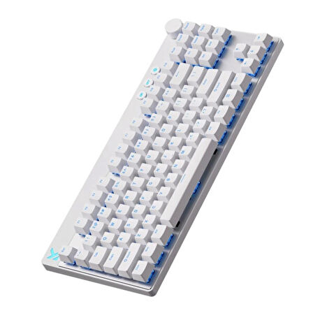 MCHOSE Mix 87 Beyaz %80 Lightning Manyetik Switch 8K Hz Hall Effect RGB Hotswap Mekanik Gaming Klavye (MC-Mix87-2)