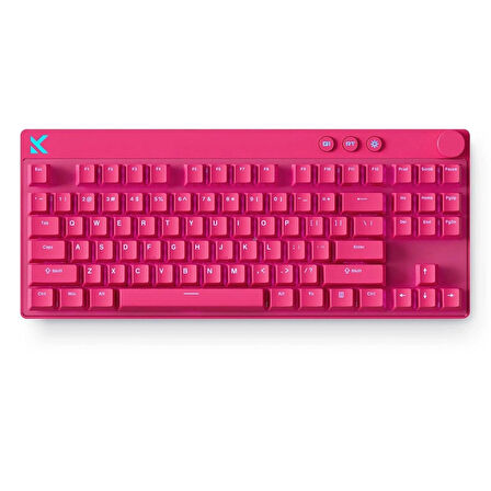 MCHOSE Mix 87 Rose Red %80 Apollo Manyetik Switch 8K Hz Hall Effect RGB Hotswap Mekanik Gaming Klavye (MC-Mix87-5)