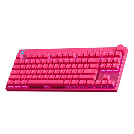 MCHOSE Mix 87 Rose Red %80 Apollo Manyetik Switch 8K Hz Hall Effect RGB Hotswap Mekanik Gaming Klavye (MC-Mix87-5)