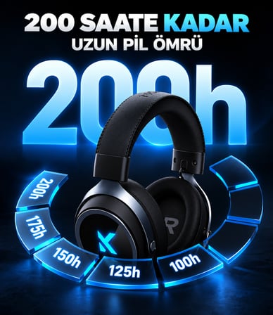 MCHOSE X9 Siyah 7.1 Surround Kablosuz Gaming Kulaklık (MC-X9-2)