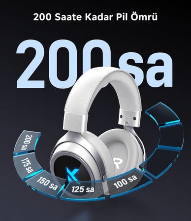 MCHOSE X9 Beyaz 7.1 Surround Kablosuz Gaming Kulaklık (MC-X9-1)