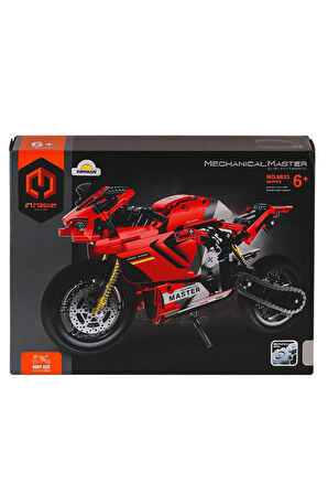 Lucesturg 6833 Imm Mekanik Master Blokları Motosiklet Kırmızı 557 Parça New