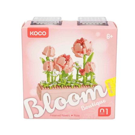 Bloom Boutique Gül Yapım Blokları (349 Parça) | Fanuslu Dekoratif Çiçek Seti