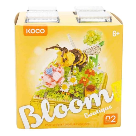Bloom Boutique Arı ve Çiçekler Blok Seti (668 Parça) | Fanuslu Dekoratif Maket