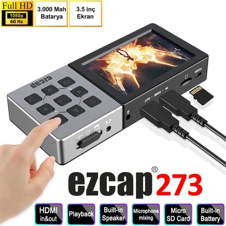 ezcap273 1080P 60Hz HDMI Video Recorder Portatif Video Kaydedici