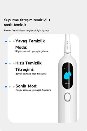 Sonik Şarjlı Diş Fırçası 120 Gün Şarj Süresi 6 Adet Başlık