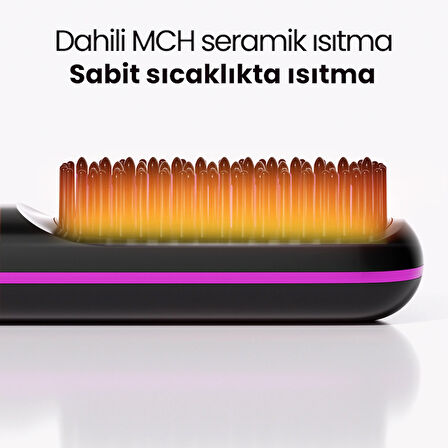 Şarjlı ve Taşınabilir Iyonik Saç Şekillendirici ve Düzleştirici Fön Tarağı