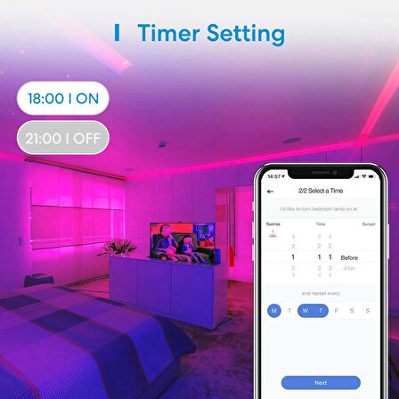Meross Akıllı Led Şerit Wi-Fi RGB 5 Metre MSL320 Pro (Apple Home Destekli)