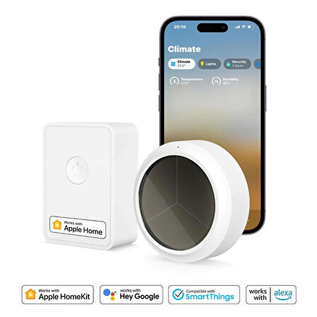 Meross Akıllı Sıcaklık ve Nem Sensörü ve Hub MS100FH (Apple Home Destekli)