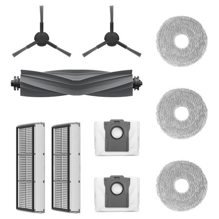 Dreame Robot Süpürge Aksesuar Seti 1 x Ana Fırça + 2 x Yan Fırça + 2 x Toz Torbası + 2 x Toz Kutusu Filtresi + 3 x Paspas Pedleri (6 adet)  içerir L40 Ultra AE / L40 Ultra CE / D20 Ultra / L10s Pro Ultra / L10s Ultra Gen2 için