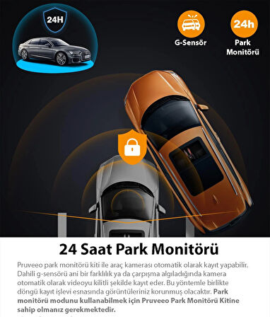 Pruveeo D30 Wi-Fi 4K Araç Kamerası