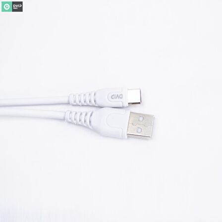 DVIP S01C 6A 67W Fast Charging UsbA to Type-C Data ve Hızlı Şarj Kablosu 1M Beyaz